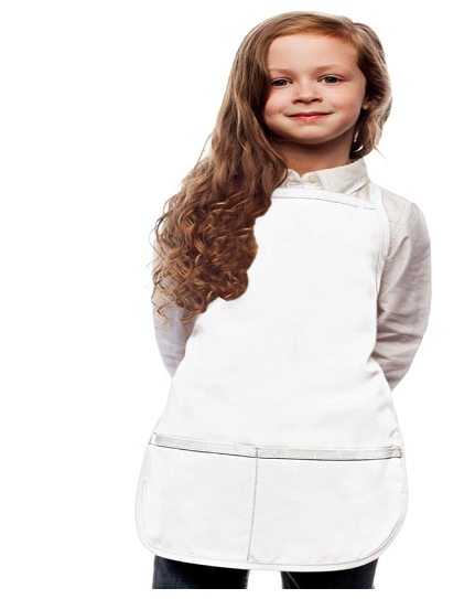 Kids white apron