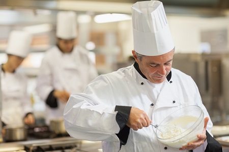 a chef cooking