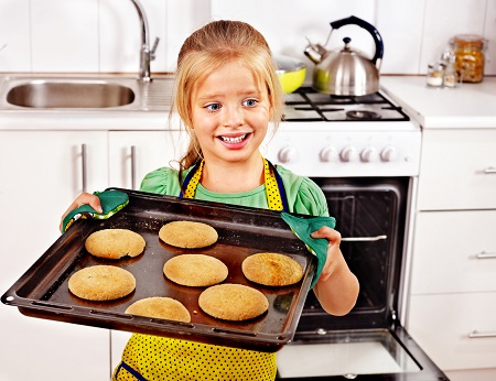 a kid cooking