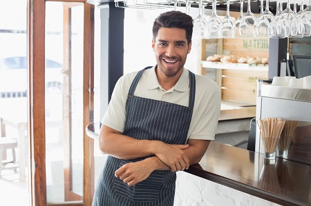 a man wearing a beautiful apron